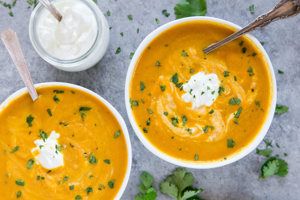 Bowl of Creamy Carrot soup