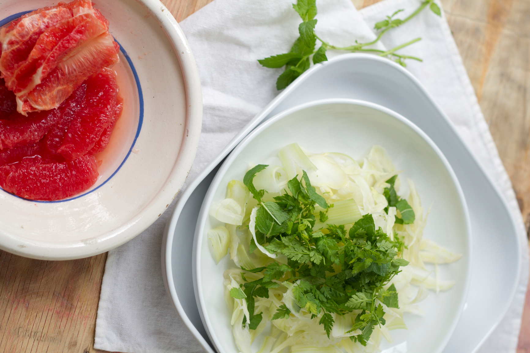 Beet and grapefruit salad with arugula