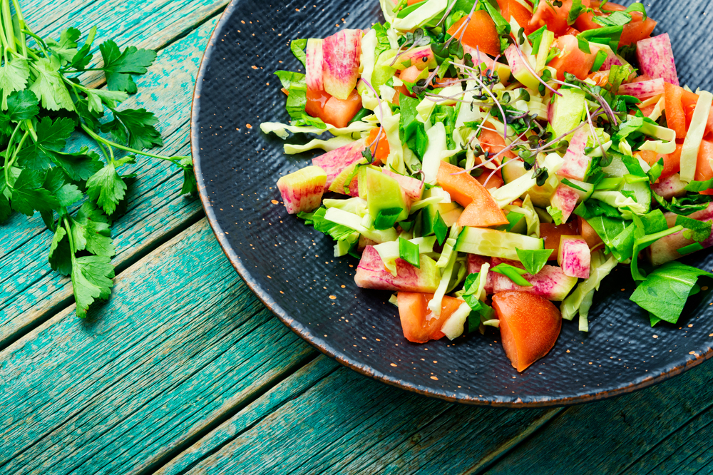 eat a robust green salad every day